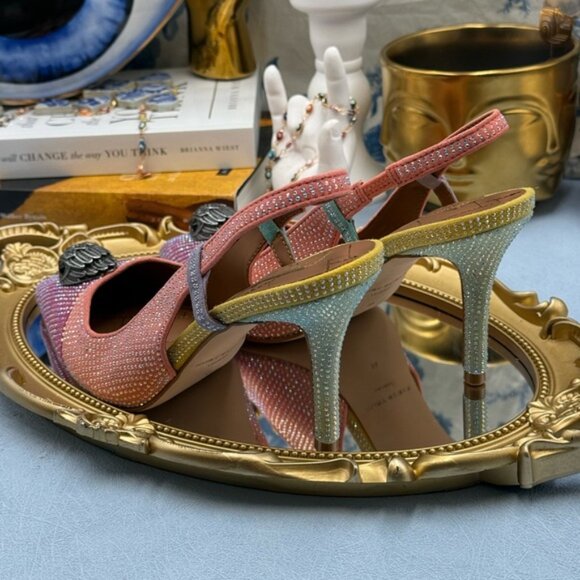 🆕 KURT GEIGER LONDON 🧿 NWOB Belgravia Crystal Embellished Slingback, Sz 36 US6 - Picture 9 of 15
